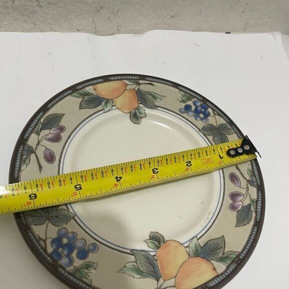 Set Of 3 Mikasa Intaglio Garden Harvest Bread Plates 6.5” CAC29 Fruit Pattern - Picture 5 of 5